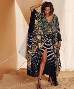 Camilla EBoutique (US) Up To 30% Off SPLIT HEM LACE UP KAFTAN LOST PARADISE