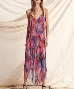 Camilla EBoutique (US) MIDI FRINGE DRESS FOLK RIVER Up To 50% Off