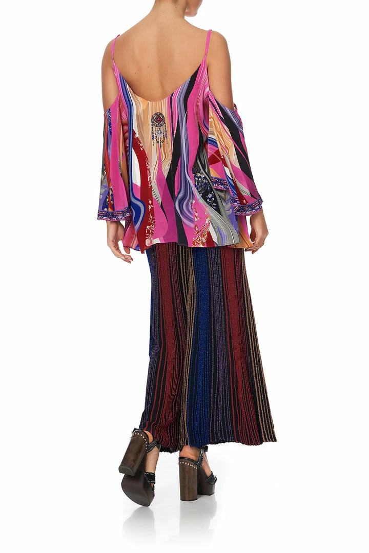 Camilla EBoutique (US) DROP SHOULDER STRAPPY BLOUSE FOLK RIVER