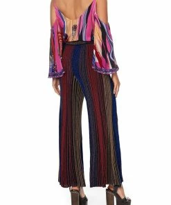 Camilla EBoutique (US) FLARED METALLIC KNIT PANTS FOLK RIVER