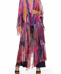 Camilla EBoutique (US) ROBE WITH DOUBLE LAYERED HEM FOLK RIVER Up To 50% Off