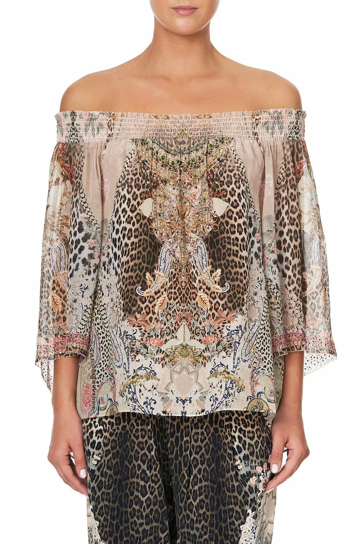 Camilla EBoutique (US) OFF SHOULDER SHIRRED BLOUSE FOREVER FOREVER Up To 40% Off