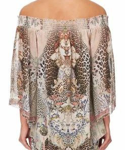 Camilla EBoutique (US) OFF SHOULDER SHIRRED BLOUSE FOREVER FOREVER Up To 40% Off