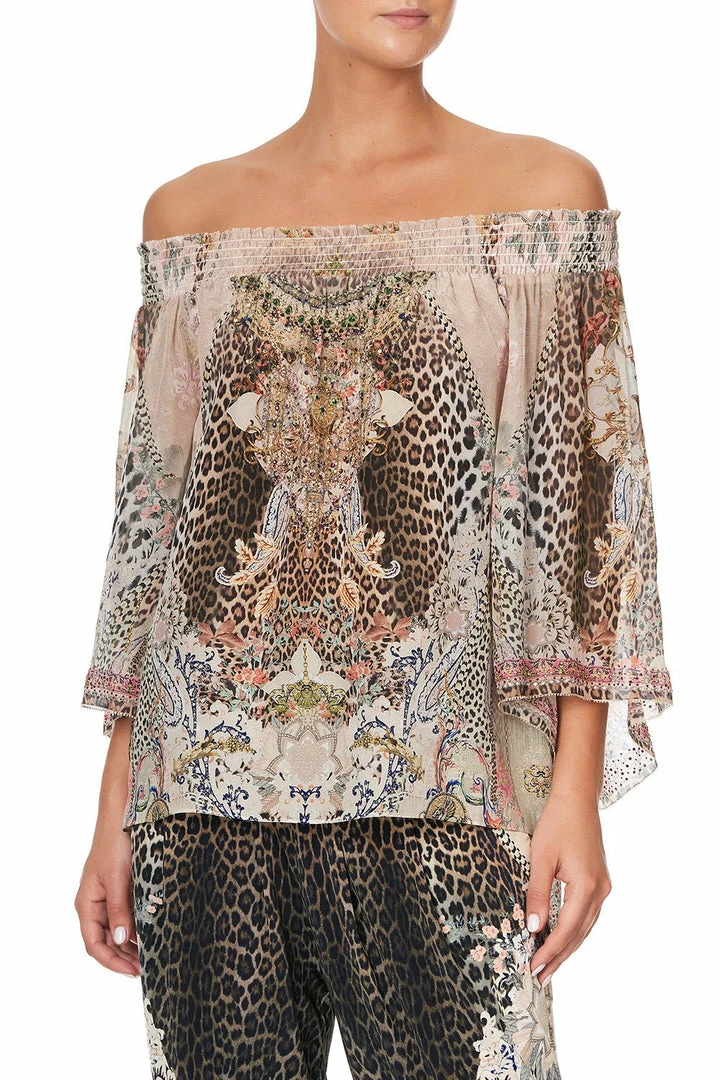 Camilla EBoutique (US) OFF SHOULDER SHIRRED BLOUSE FOREVER FOREVER Up To 40% Off