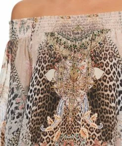 Camilla EBoutique (US) OFF SHOULDER SHIRRED BLOUSE FOREVER FOREVER Up To 40% Off