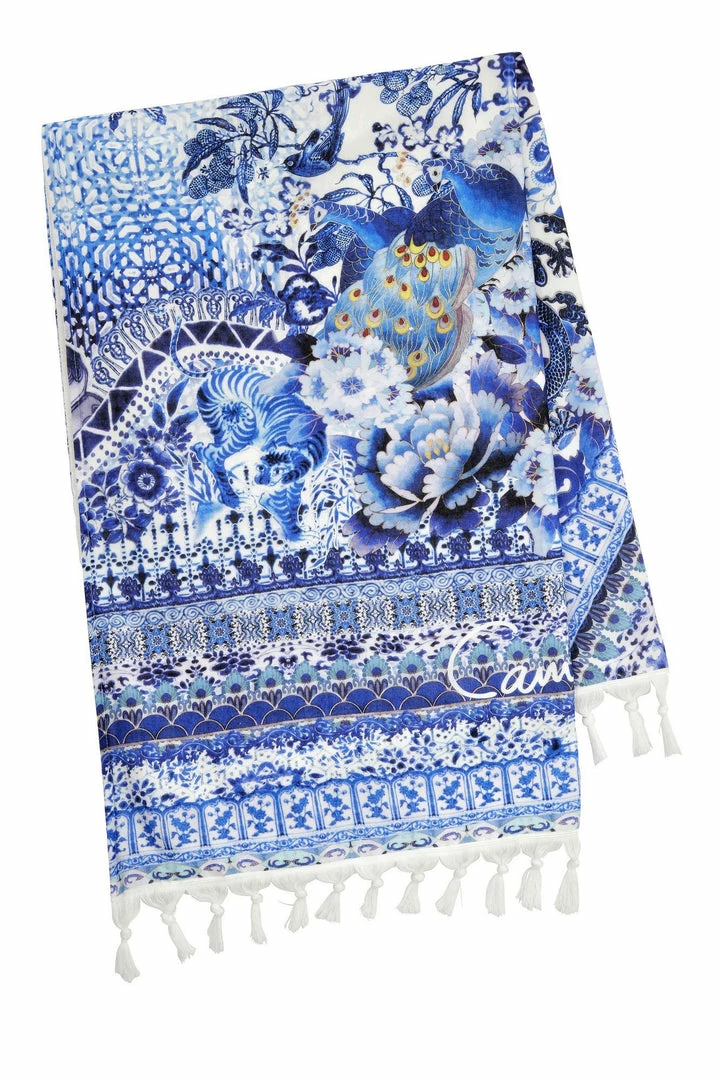 Camilla EBoutique (US) RECTANGLE TOWEL WITH FRINGING GUARDIAN OF SECRETS Resort