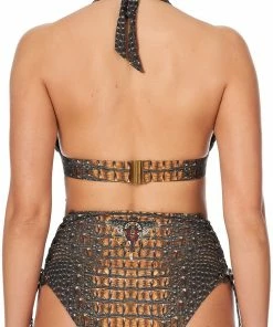 Camilla EBoutique (US) HALTER BRA WITH EYELETS CROCODILE ROCK Up To 30% Off