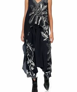 Camilla EBoutique (US) HIGH LOW CROSS OVERLAY TOP BOTANICAL BANDITS