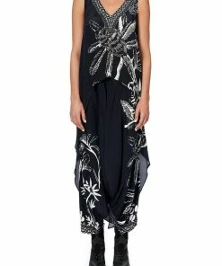 Camilla EBoutique (US) HIGH LOW CROSS OVERLAY TOP BOTANICAL BANDITS