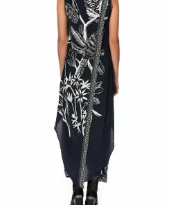 Camilla EBoutique (US) HIGH LOW CROSS OVERLAY TOP BOTANICAL BANDITS