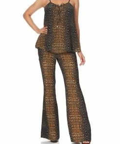 Camilla EBoutique (US) LACE UP FRONT CAMI CROCODILE ROCK