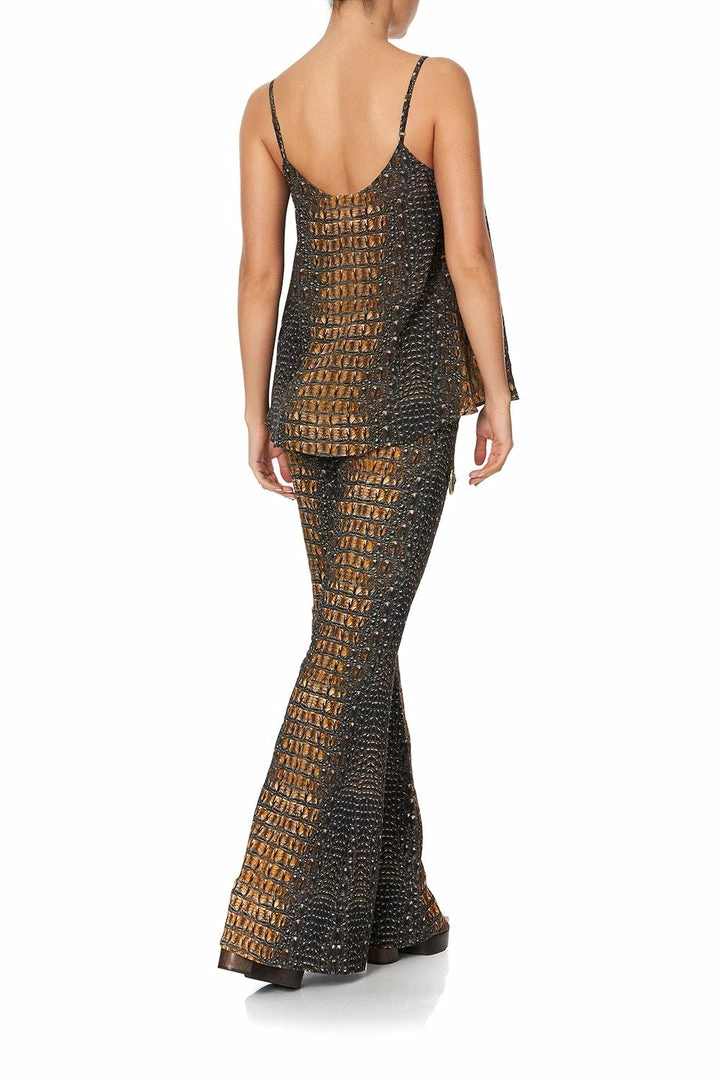 Camilla EBoutique (US) LACE UP FRONT CAMI CROCODILE ROCK