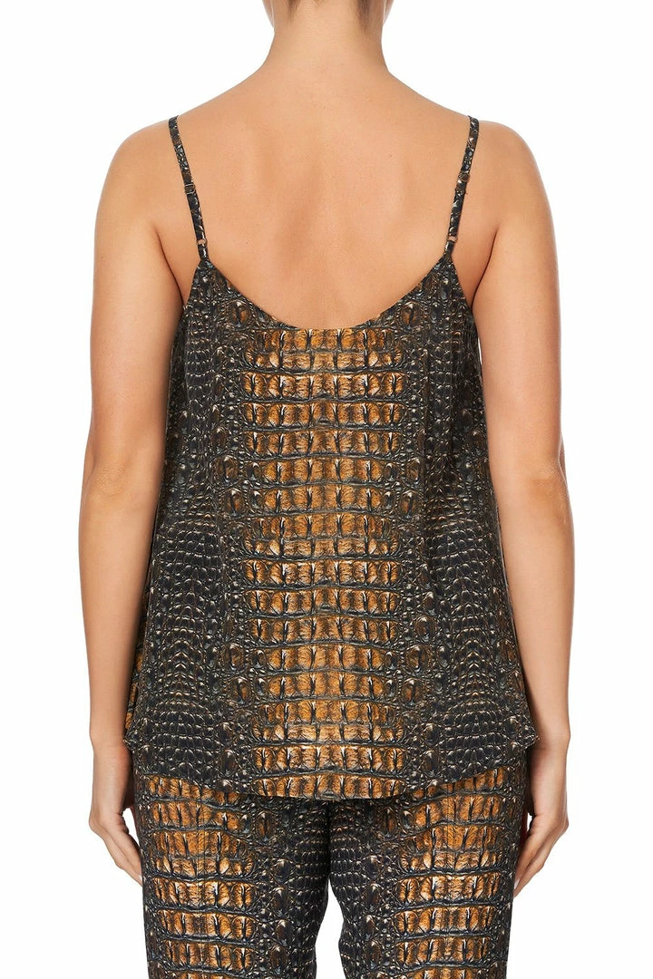 Camilla EBoutique (US) LACE UP FRONT CAMI CROCODILE ROCK