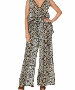 Camilla EBoutique (US) LACE UP FRONT FLARED PANT KAKADU BOO Up To 50% Off