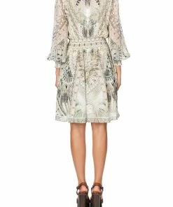 Camilla EBoutique (US) LACE UP SHIRRED WAIST DRESS DAINTREE DREAMING