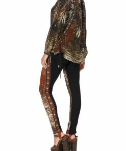 Camilla EBoutique (US) Up To 30% Off LACE UP SIDE BLOUSE KAKADU CALLING