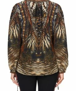 Camilla EBoutique (US) Up To 30% Off LACE UP SIDE BLOUSE KAKADU CALLING