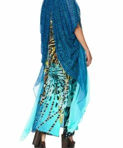 Camilla EBoutique (US) LONG KAFTAN WITH OVERLAY DETAIL MARINE QUEEN Up To 50% Off