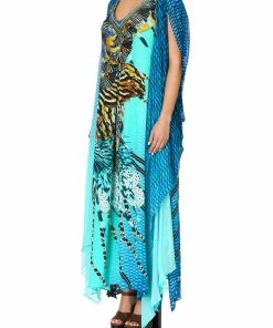 Camilla EBoutique (US) LONG KAFTAN WITH OVERLAY DETAIL MARINE QUEEN Up To 50% Off