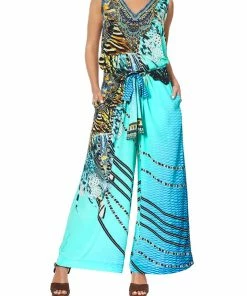 Camilla EBoutique (US) LOUNGE TROUSER WITH TIE WAIST MARINE QUEEN Up To 30% Off