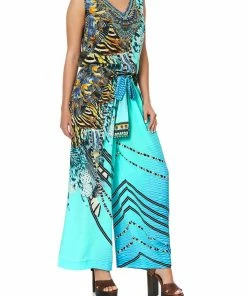 Camilla EBoutique (US) LOUNGE TROUSER WITH TIE WAIST MARINE QUEEN Up To 30% Off