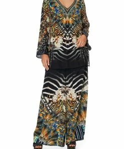 Camilla EBoutique (US) BLOUSE WITH SIDE SPLIT UNDERLAY LOST PARADISE Up To 30% Off