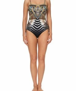 Camilla EBoutique (US) LACE UP BANDEAU ONE PIECE LOST PARADISE Up To 30% Off