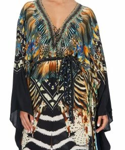 Camilla EBoutique (US) Up To 30% Off SPLIT HEM LACE UP KAFTAN LOST PARADISE