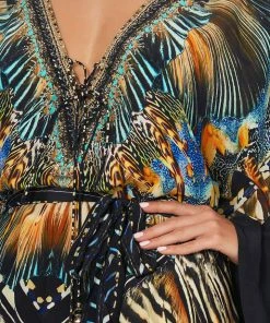 Camilla EBoutique (US) Up To 30% Off SPLIT HEM LACE UP KAFTAN LOST PARADISE