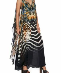 Camilla EBoutique (US) V-NECK DRESS WITH BACK OVERLAYER LOST PARADISE Up To 50% Off