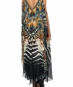 Camilla EBoutique (US) V-NECK DRESS WITH BACK OVERLAYER LOST PARADISE Up To 50% Off