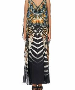 Camilla EBoutique (US) V-NECK DRESS WITH BACK OVERLAYER LOST PARADISE Up To 50% Off