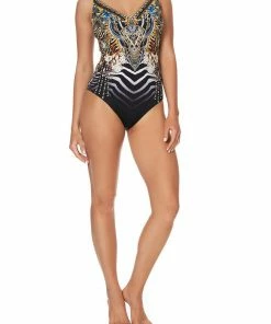 Camilla EBoutique (US) Up To 30% Off V NECK UNDERWIRE ONE PIECE LOST PARADISE