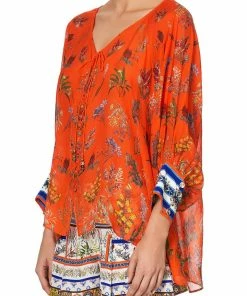 Camilla EBoutique (US) Up To 30% Off RAGLAN SLEEVE BUTTON UP TOP GONE COAST