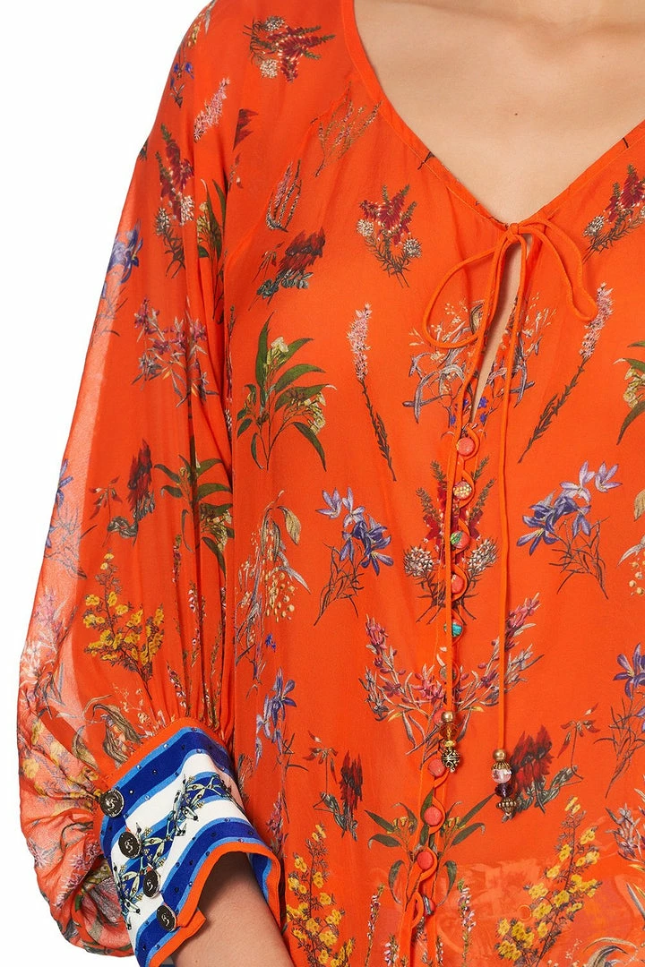 Camilla EBoutique (US) Up To 30% Off RAGLAN SLEEVE BUTTON UP TOP GONE COAST