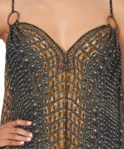 Camilla EBoutique (US) Up To 50% Off RING DETAIL STRAP DRESS CROCODILE ROCK