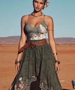 Camilla EBoutique (US) SKIRT WITH DOUBLE LAYER HEM WATCHFUL WINGS