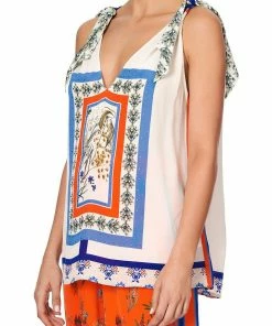 Camilla EBoutique (US) SCARF TIE TOP GONE COAST Up To 50% Off
