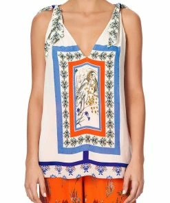 Camilla EBoutique (US) SCARF TIE TOP GONE COAST Up To 50% Off