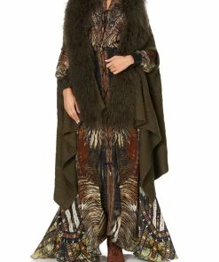 Camilla EBoutique (US) SHEARLING CAPE KAKADU CALLING