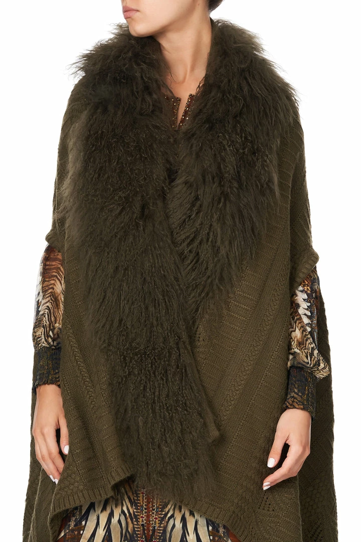 Camilla EBoutique (US) SHEARLING CAPE KAKADU CALLING
