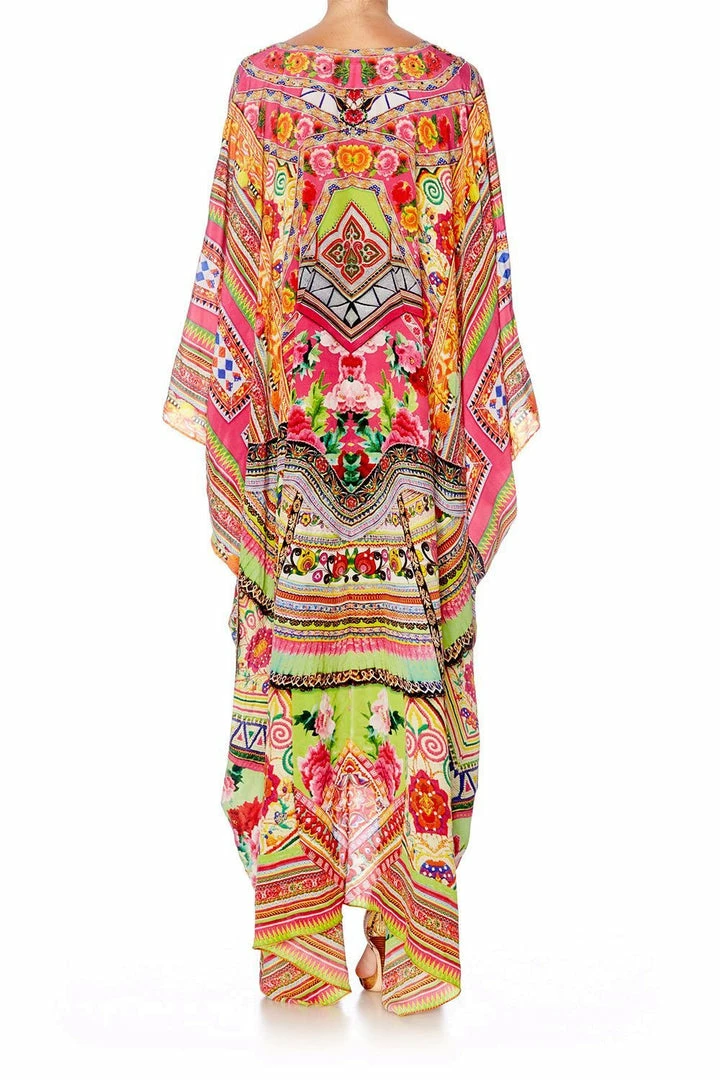 Camilla EBoutique (US) SPLIT HEM LACE UP KAFTAN HANI HONEY Resort