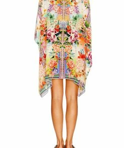 Camilla EBoutique (US) SHORT ROUND NECK KAFTAN FLOWER HOUR Resort