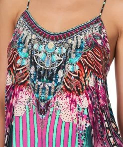 Camilla EBoutique (US) Up To 50% Off T BACK SHOESTRING TOP RAINBOW EYES