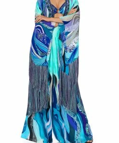 Camilla EBoutique (US) KIMONO WITH LONG UNDERLAYER WATEGOS WANDERLUST Up To 40% Off