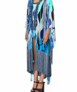 Camilla EBoutique (US) KIMONO WITH LONG UNDERLAYER WATEGOS WANDERLUST Up To 40% Off