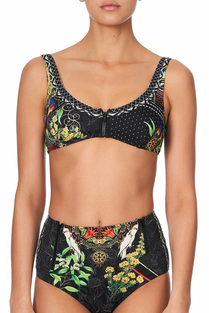 Camilla EBoutique (US) ZIP FRONT CROP BRA BLACKHEATH BETTY Up To 30% Off